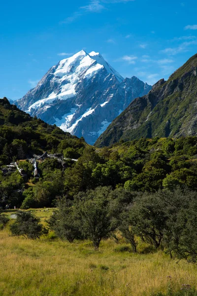 Mount Cook Met Eeuwige Sneeuw Het Zuidereiland Nieuw Zeeland — Stockfoto