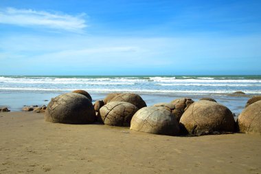 Yeni Zelanda 'daki Moeraki Boulders Sahili