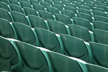 Yeşil arena koltuk arkası, kapat 