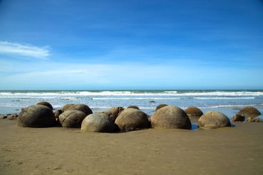 Yeni Zelanda 'daki Moeraki Boulders Sahili
