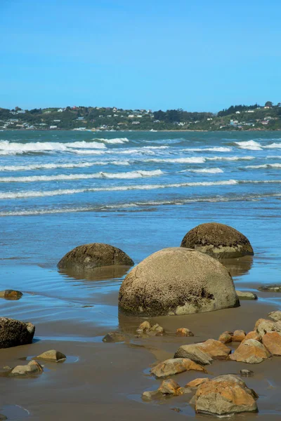 Stranden Moeraki Boulders i Nya Zeeland — Stockfoto