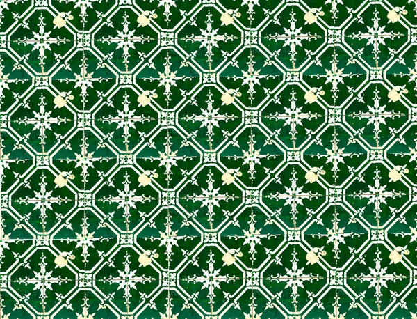 Collection Different Green Patterns Tiles Background — Stock Photo, Image