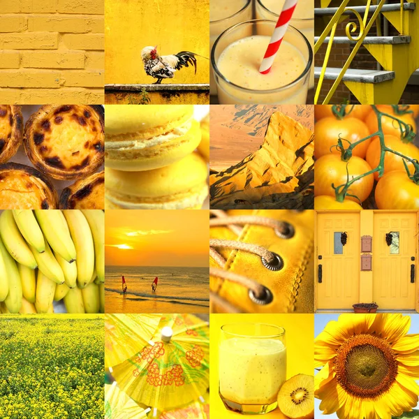 Collage in yellow — Stock Photo, Image