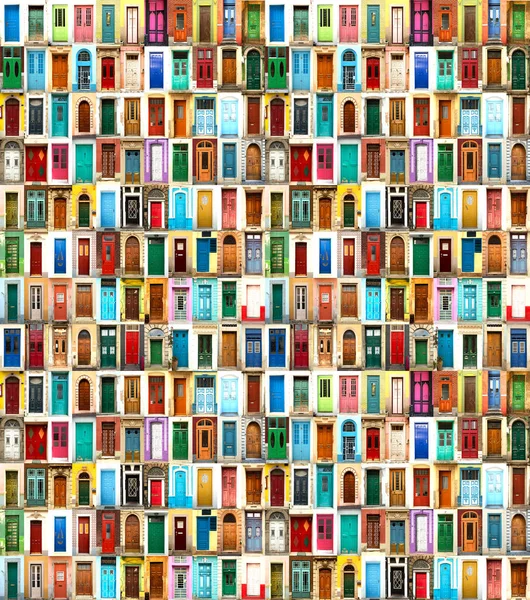 Collage de puertas coloridas —  Fotos de Stock
