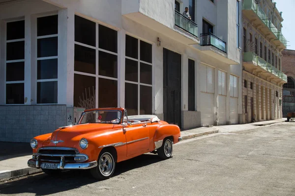 Havana Cuba Dec 2018 Classic American Vintage Car Turquoise Colonial — Zdjęcie stockowe