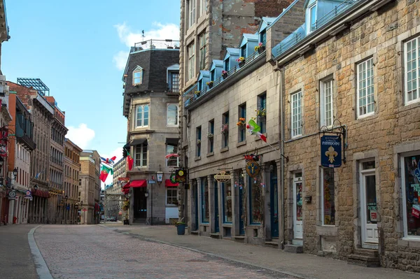 Montreal Canadá Abril 2020 Calle Vacía Usualmente Ocupada Centro Montreal —  Fotos de Stock