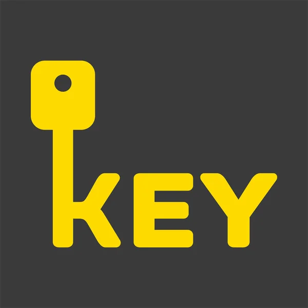 Key logo with letter K — Stock Vector