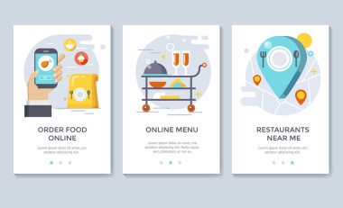 Gıda mobil sancak vektör illüstrasyonu