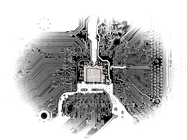 Close up of electronics circuit mainboard (Main board,cpu motherboard,logic board,system board or mobo) — Stock Photo, Image