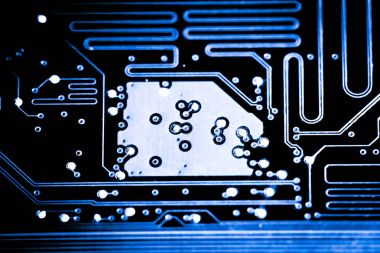Teknoloji elektronik devrelerin anakart arka plan (ana kurulu, cpu anakart, mantık kurulu, sistem kartı veya mobo yakın çekim)