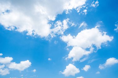 Mavi gökyüzü bulut arka plan ile temizleyin