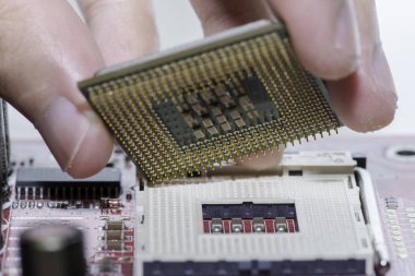 Teknoloji elektronik devrelerin anakart arka plan (ana kurulu, cpu anakart, mantık kurulu, sistem kartı veya mobo yakın çekim)