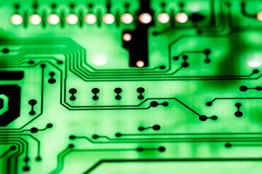 Teknoloji elektronik devrelerin anakart arka plan (ana kurulu, cpu anakart, mantık kurulu, sistem kartı veya mobo yakın çekim)