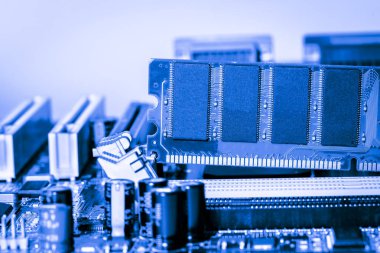 Anakart bilgisayar elektronik Ram(random access memory) yakın çekim