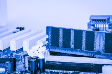 Anakart bilgisayar elektronik Ram(random access memory) yakın çekim