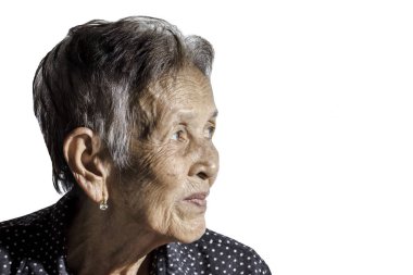 Yalnız kadın kıdemli portre üzgün depresif, duygu, duygular, düşünceli, üst düzey, yaşlı kadın, bekle, kasvetli, endişeli, onun yüz, insan yüz ifadeleri kapsayan