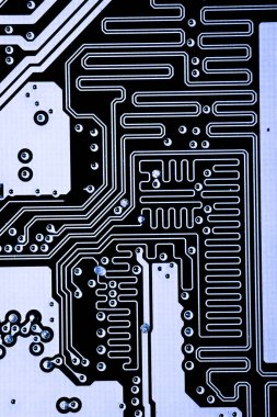Soyut yakın çekim teknoloji elektronik devrelerin anakart bilgisayar arka plan üzerinde (mantık kurulu, cpu anakart, ana kurulu, sistem kartına, mobo)