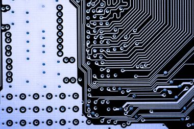 Soyut yakın çekim teknoloji elektronik devrelerin anakart bilgisayar arka plan üzerinde (mantık kurulu, cpu anakart, ana kurulu, sistem kartına, mobo)