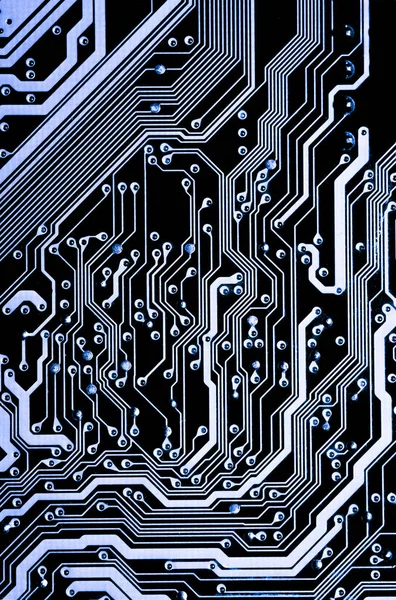 抽象的电子电路技术主板计算机背景 （逻辑板，cpu 主板，主板，系统主板，mobo 近景) — 图库照片