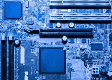 Teknoloji elektronik devrelerin anakart bilgisayar arka plan üzerinde (mantık kurulu, cpu anakart, ana kurulu, sistem kartına, mobo yakın çekim)