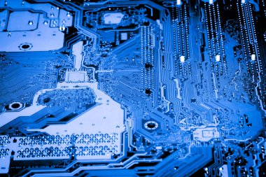 Soyut yakın çekim teknoloji elektronik devrelerin anakart bilgisayar arka plan üzerinde (mantık kurulu, cpu anakart, ana kurulu, sistem kartına, mobo)