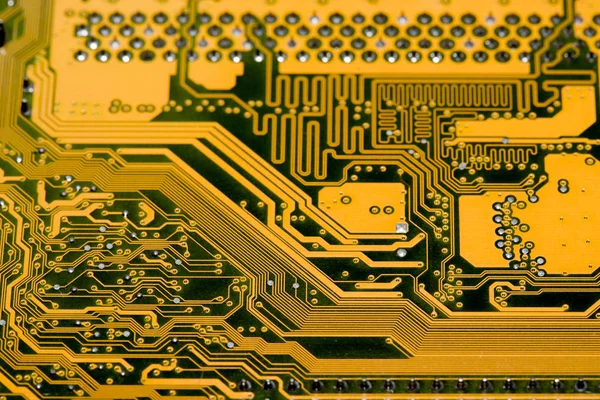 Close up of Electronic Circuits in Technology on Mainboard computer background (logic board, cpu motherboard, Main board, system board, mobo ) — стоковое фото