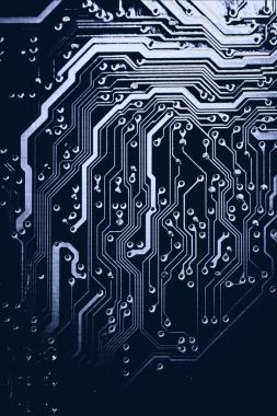Soyut yakın çekim teknoloji elektronik devrelerin anakart bilgisayar arka plan üzerinde (mantık kurulu, cpu anakart, ana kurulu, sistem kartına, mobo)