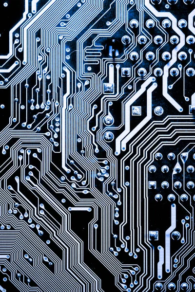 Astratto, primo piano dei circuiti elettronici in tecnologia su sfondo del computer Mainboard (scheda logica, scheda madre cpu, scheda principale, scheda di sistema, mobo ) — Foto Stock