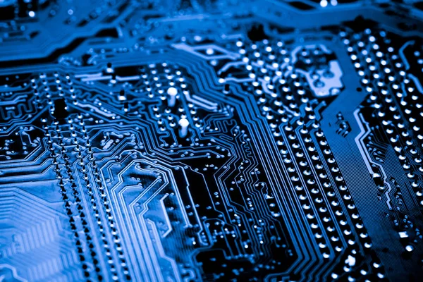 Abstract, close up of Electronic Circuits in Technology on Mainboard computer background (logic board, cpu motherboard, Main board, system board, mobo ) — стоковое фото