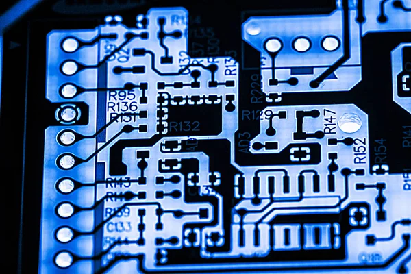 抽象、 紧靠主板计算机背景 （逻辑板，cpu 主板，主板，系统主板，mobo 的电子电路技术) — 图库照片