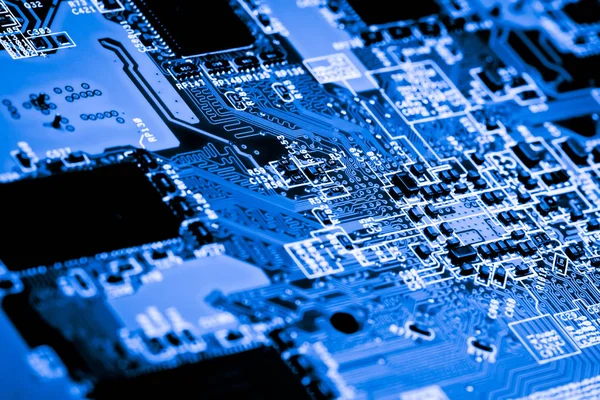 Abstract, close up of Circuits Electronic on Mainboard Technology computer background  (logic board,cpu motherboard,Main board,system board,mobo) — Stock Photo, Image