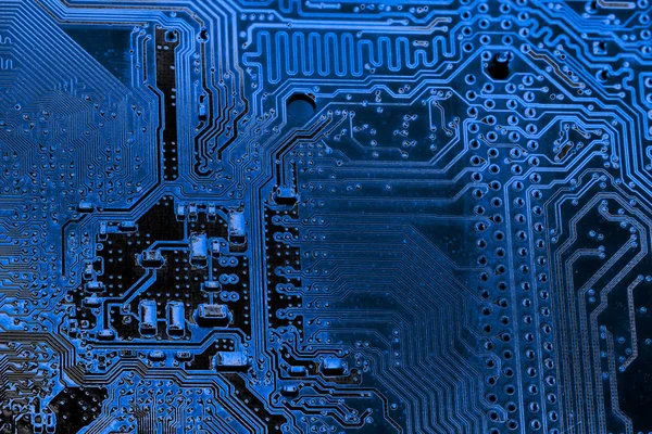 Abstract, close-up van elektronische Circuits op Mainboard technologie achtergrond van de computer (printplaat, cpu, Moederbord, Main board, systeemkaart, mobo) — Stockfoto