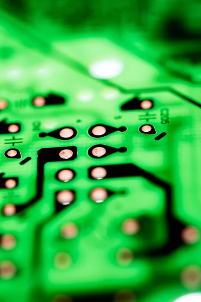 Abstract, close-up de Circuitos Eletrônicos em Mainboard Tecnologia de fundo do computador (placa lógica, placa-mãe cpu, placa principal, placa do sistema, mobo ) — Fotografia de Stock
