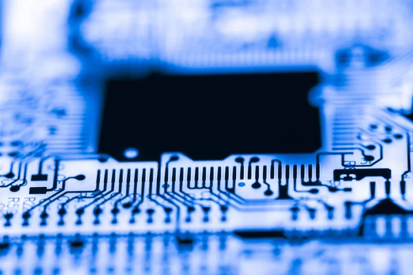 Abstract, close up of Circuits Electronic on Mainboard Technology computer background (logic board, cpu motherboard, Main board, system board, mobo ) — стоковое фото