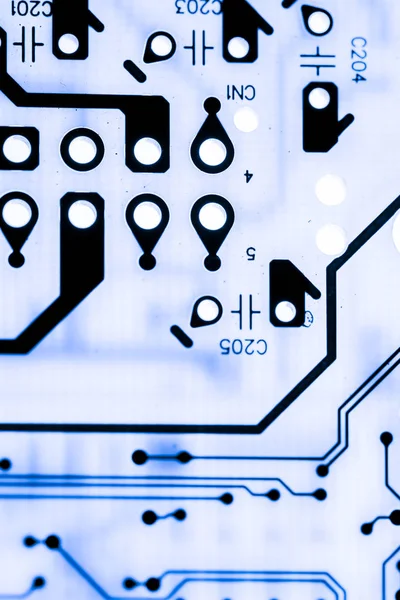 Abstract, close-up van elektronische Circuits op Mainboard technologie achtergrond van de computer (printplaat, cpu, Moederbord, Main board, systeemkaart, mobo) — Stockfoto