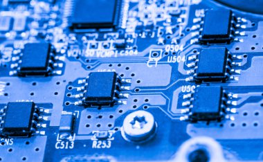 Abstract, elektronik devreler Mainboard teknoloji bilgisayar arka plan üzerine kapatalım. (mantık kurulu, cpu anakart, ana masa, sistem kartına, mobo)