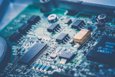 Abstract, elektronik devreler Mainboard teknoloji bilgisayar arka plan üzerine kapatalım. (mantık kurulu, cpu anakart, ana masa, sistem kartına, mobo)