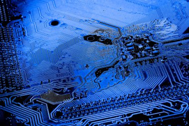 Abstract, elektronik devreler Mainboard teknoloji bilgisayar arka plan üzerine kapatalım. (mantık kurulu, cpu anakart, ana masa, sistem kartına, mobo)