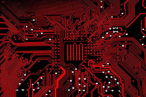 Abstract, Close up at electronic circuits, we see the technology of the mainboard, which is the important background of the computer. (logic board,cpu motherboard,Main board,system board,mobo)