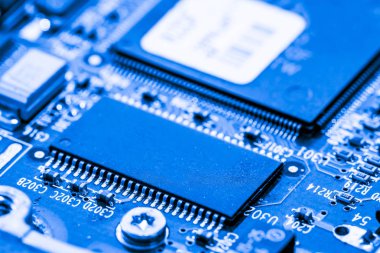Abstract, elektronik devreler Mainboard teknoloji bilgisayar arka plan üzerine kapatalım. (mantık kurulu, cpu anakart, ana masa, sistem kartına, mobo)