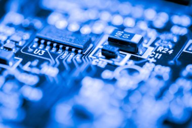 Abstract, elektronik devreler Mainboard teknoloji bilgisayar arka plan üzerine kapatalım. (mantık kurulu, cpu anakart, ana masa, sistem kartına, mobo)