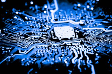 Abstract, elektronik devreler Mainboard teknoloji bilgisayar arka plan üzerine kapatalım. (mantık kurulu, cpu anakart, ana masa, sistem kartına, mobo)