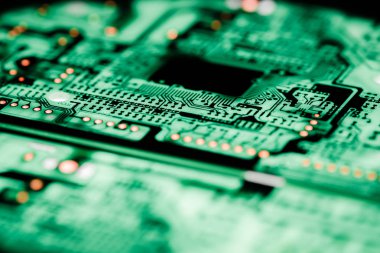 Abstract, elektronik devreler anakart bilgisayar teknoloji arka plan üzerinde yakın çekim. (mantık kurulu, cpu anakart, ana masa, sistem kartına, mobo)