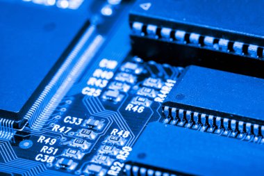 Abstract, elektronik devreler anakart bilgisayar teknoloji arka plan üzerinde yakın çekim. (mantık kurulu, cpu anakart, ana masa, sistem kartına, mobo)