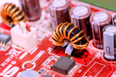 Abstract, elektronik devreler anakart bilgisayar teknoloji arka plan üzerinde yakın çekim. (mantık kurulu, cpu anakart, ana masa, sistem kartına, mobo)