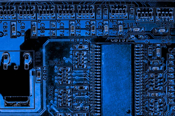 Abstract,close up of Circuits Electronic on Mainboard computer Technology background. (logic board,cpu motherboard,Main board,system board,mobo) — Stock Photo, Image