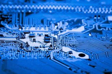 Elektronik devreler anakart bilgisayar teknoloji arka plan üzerinde kapat.