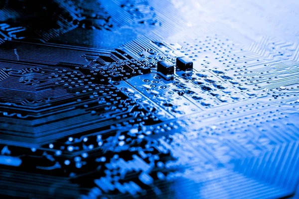 Elektronik devreler anakart bilgisayar teknoloji arka plan üzerinde kapat.
