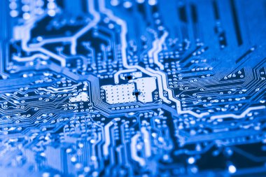 Abstract, elektronik devreler anakart bilgisayar teknoloji arka plan üzerinde yakın çekim. (mantık kurulu, cpu anakart, ana masa, sistem kartına, mobo)