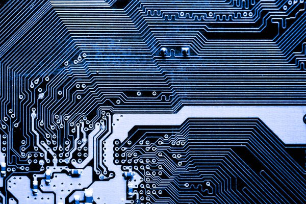 Abstract,close up of Circuits Electronic on Mainboard computer Technology background. (logic board,cpu motherboard,Main board,system board,mobo)